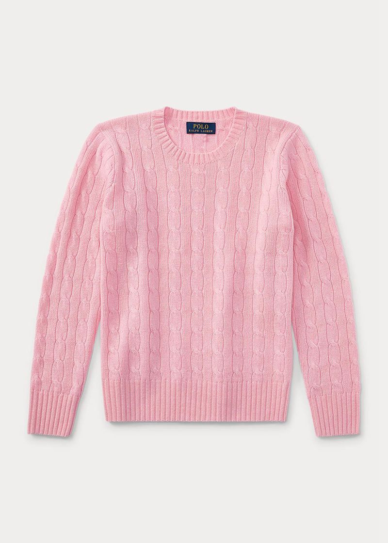 Sueter Ralph Lauren Niño 6-14 Años The Iconic Cable-Knit Cashmere Jumper Chile Rosas JVZQK-6250